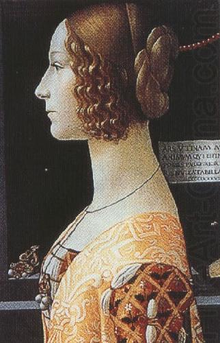 Sandro Botticelli Domenico Ghirlandaio,Portrait of Giovanna Tornabuoni (mk36) china oil painting image